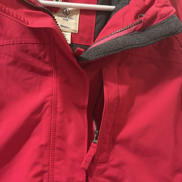 Lands' End Kids pink and Red and Gray Squall Jacket - size XL 16 - Picture 3 of 11